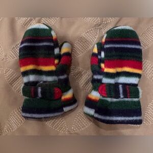 Striped Fleece Baby Mittens 12–24 Months